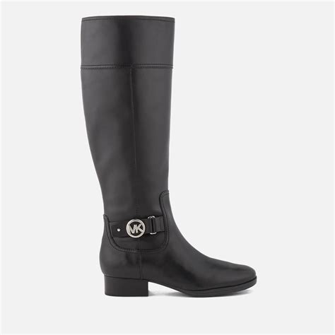 michael kors knee high boots black|Michael Kors geller wedge bootie.